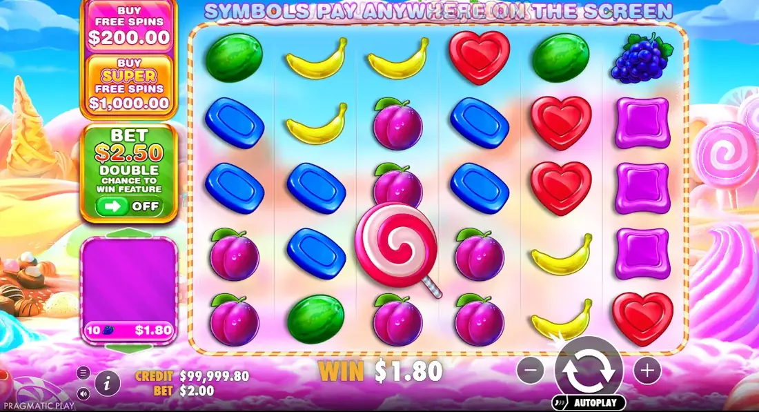 Sweet Bonanza 1000 von Pragmatic Play mit Pay-Anywhere-Raster im Vergleich